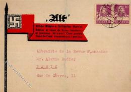 NS-JUDAIKA WK II - ARISCHER Bücher-Vertrieb, Genf, Schweiz 1933 -senkr. Bug- - Jewish