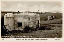 NS-JUDAIKA WK II - Tschechische Bunker - Erbau Aus Dem Von JUDEN Gespendeten Gelde! Feldpostkarte 1940 I - Jewish