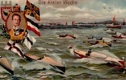 Marine Kieler Woche Motorbootrennen Kronprinz Wilhelm 1908 I-II - Marines