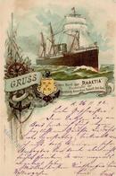 Postdampfer RHAETIA - Litho Mit Seepost-o 1892 I-II - Krieg