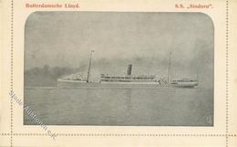 Schifffahrt Lloyd-Brief Rotterdamsche Lloyd SS Sindoro I-II - Krieg