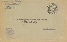 DEUTSCHE MARINE-SCHIFFSPOST Nr. 11 - 9.5.30, Brief D. Linienschiff SCHLESIEN I-II - Guerra