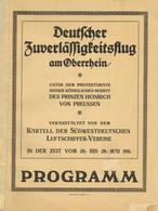 DEUTSCHER ZUVERLÄSSIGKEITSFLUG Am OBERRHEIN 20-28. Mai 1911 - Offiz. Programmheft Mit FLUG-ETAPPEN-LANDKARTE Und Program - Airmen, Fliers