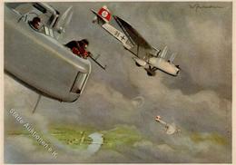 Flugwesen WK II  Künstlerkarte I-II Aviation - 1939-1945: 2. Weltkrieg