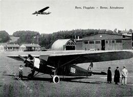 Flughafen Bern (3000) Schweiz Aerodrome I-II (Ecke Abgestoßen) - Airmen, Fliers