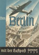 Flugpost Buch Von Berlin Mit Der Luftpost Sommer 1939 Broschüre 22 Seiten II - Piloten