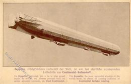 Zeppelin Continental Ballonstoff 1912 I-II Dirigeable - Dirigeables