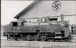 DEUTSCHE REICHSBAHN WK II - Foto-Ak NS-Lokomotive, Hdschrftl. R.P.L. Z 1, Gau Berlin I - Eisenbahnen