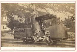 Eisenbahn Bergbahn Schweiz Kabinettfoto Ca. 1880 I-II Chemin De Fer - Eisenbahnen