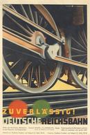 Eisenbahn Plakat Des Reichsbahn Werbeamts Für Personen Und Güterverkehr Entwurf Kunze - H. J. Barschel 38 X 25 Cm I-II ( - Treni