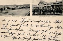 Kolonien Deutsch Südwestafrika Karibib Abreitende Offiziere Bahnhof 1905 I-II Colonies - Histoire