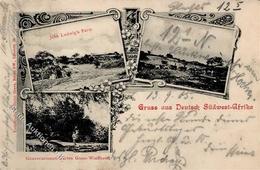Kolonien Deutsch Südwestafrika Windhoek  Namibia Gouvernements-Garten Ludwig`s Farm  1905 I-II (Eckbug) Colonies - Storia