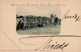 Kolonien Deutsch Südwestafrika Windhoek  Namibia Parade Der Kaiserlichen Schutztruppe 1902 I-II Colonies - Histoire