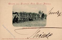 Kolonien Deutsch Südwestafrika Windhoek  Namibia Parade Der Kaiserlichen Schutztruppe 1902 I-II Colonies - Geschichte