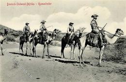 Kolonien Deutsch-Südwestafrika Kamelreiter Stpl. Windhoek 25.5.12 U. Okahandja 25.5.12 I-II Colonies - History