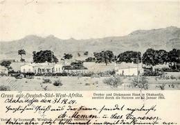 Kolonien Deutsch-Südwestafrika Okahandja Denker U. Diekmanns Haus Stpl. Okahandja 7.1.05 I-II Colonies - Histoire