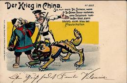 Kolonien Kiautschou Sign. Kleinhempel Krieg In China Propaganda   Künstlerkarte 1900 I-II Colonies - History