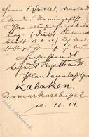 Kolonien Deutsch Neuguinea Kabakon Autograph August Engelhardt Kokosapostel" Stpl. Herbertshöhe 18.10.04 Ganzsache I-II  - Geschichte