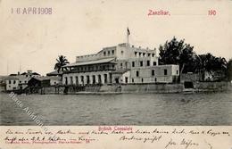 Kolonien Deutsch Ostafrika Zanzibar Britisches Konsulat I-II (Marke Entfernt) Colonies - Geschichte