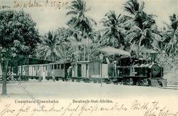 Kolonien Deutsch-Ostafrika Usambarabahn Station Tanga Stpl. Dar Es Salam  25.7.04 I-II Colonies - History