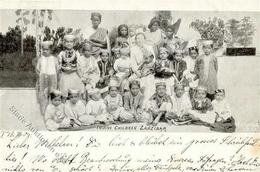 Kolonien Deutsch-Ostafrika Zanzibar Indische Kinder Stpl. Tanga 13.2.04 I-II Colonies - Histoire