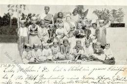 Kolonien Deutsch-Ostafrika Zanzibar Indische Kinder Stpl. Tanga 13.2.04 I-II Colonies - Geschichte