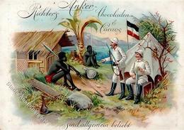 Kolonien Werbung Richters Anker Schokolade Litho I-II (keine Ak-Einteilung) Colonies Publicite - History