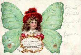 AK - Geschichte  Schmetterling Personifiziert  Lithographie 1900 I-II - Geschiedenis