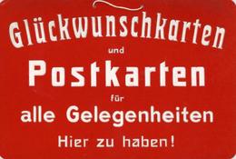 AK-Verkäufer Reklame Pappschild 29 X 19,5 Cm Glückwunschkarten Und Postkarten Für Alle Gelegenheiten Hier Zu Haben I-II - Histoire