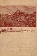 Vorläufer 1889 SCHWARZBURG - Hübners Hotel Zum Weissen Hirsch, Thüringen I-II - Ohne Zuordnung