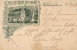 Vorläufer 1892 WILHELMSHÖHE - Hotel Cafe Mulang, Ecke Gestoßen I-II - Non Classés