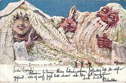 Berggesicht Sign. Hansen Die Schöne Bernina U. Deralte Morteratsch Künstlerkarte 1897 I-II - Vertellingen, Fabels & Legenden