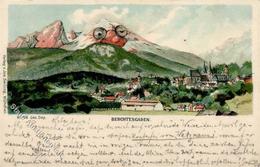 Berggesicht Berchtesgarden Künstlerkarte 1898 I-II - Vertellingen, Fabels & Legenden