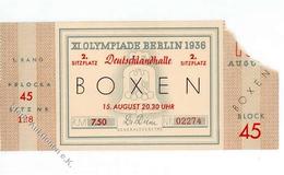 Olympiade 1936 Berlin (1000) Boxen Eintrittskarte I-II - Giochi Olimpici