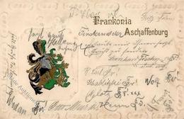 Studentika Aschaffenburg (8750) Frankonia Prägedruck 1906 I-II (fleckig) - Ohne Zuordnung