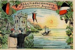 Studentika SCHLÜCHTERN - Abschiedskommers 1905 Künstlerkarte Sign. Zeller I - Sin Clasificación