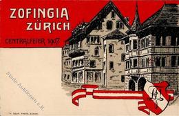 Studentika ZÜRICH - Centralfeier 1907 Sign. E.Hornung I - Non Classificati