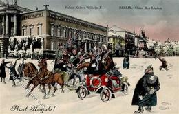 BERLIN (1000) - Neujahrs-WINTER-Ak Mit Polizei (teils Juden! Im Auto) I-II - War 1914-18