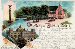 Berlin (1000) Gruss Aus Kronprinzen Zelt 1898 I-II (Stauchung) Montagnes - War 1914-18