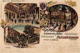 Berlin (1000) Hotel Gasthaus Vom Schwarzen Adler Friedrichsberg Lithographie 1903 I-II - War 1914-18