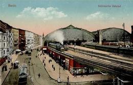 Berlin (1000) Schlesischer Bahnhof Eisenbahn Straßenbahn I-II (Ecken Abgestossen) Chemin De Fer - Weltkrieg 1914-18