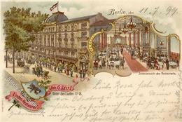 Berlin Mitte (1000) Linden Gasthaus Unter Den Linden 17-18 Lithographie 1899 I-II - Weltkrieg 1914-18