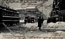 Berlin Mitte (1000) Straßenbahn Zigarrenhandlung  Winter  I - War 1914-18