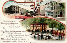 Kreuzberg (1000) Gasthaus Dessauer Garten Dessauerstrasse 3 Straßenbahn 1902 I-II - Weltkrieg 1914-18