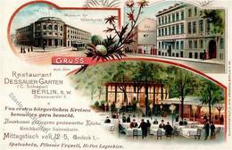 Kreuzberg (1000) Gasthaus Dessauer Garten Dessauerstrasse 3 Straßenbahn 1902 I-II - Guerre 1914-18