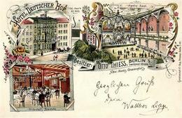 Kreuzberg (1000) Hotel Deutscher Hof Otto Thiess Luckauer Strasse 15 1897 II (Stauchungen) - War 1914-18