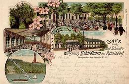 Pichelsdorf (1000) Gasthaus Schildhorn Rud. Schmidt Lithographie 1901 I-II - War 1914-18