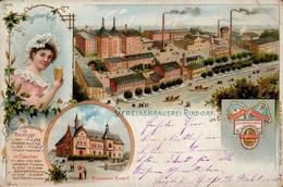 Rixdorf (1000) Brauerei Rixdorf Werbe-Karte Lithographie 1898 II (Stauchungen) - War 1914-18