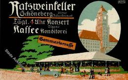 Schöneberg (1000) Cafe Ratsweinkeller Signiert II (Randmängel) - War 1914-18