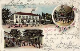 Wannsee (1000) Gasthaus Reichsadler Lithographie 1901 II- (kleiner Einriss, Ecken Abgestossen) - War 1914-18